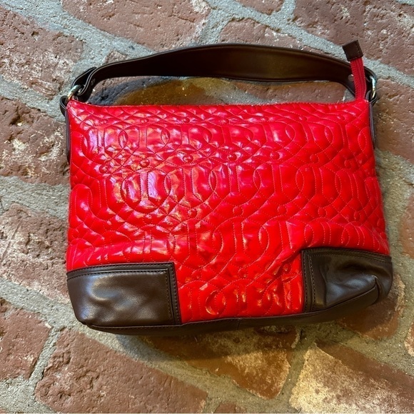 Donald J Pliner red & brown hobo bag - Picture 2 of 16